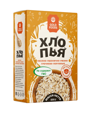 Хлопья овсяно-пшенично-ржано-гречнево-перловые